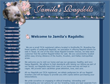 Tablet Screenshot of jamilasragdolls.com